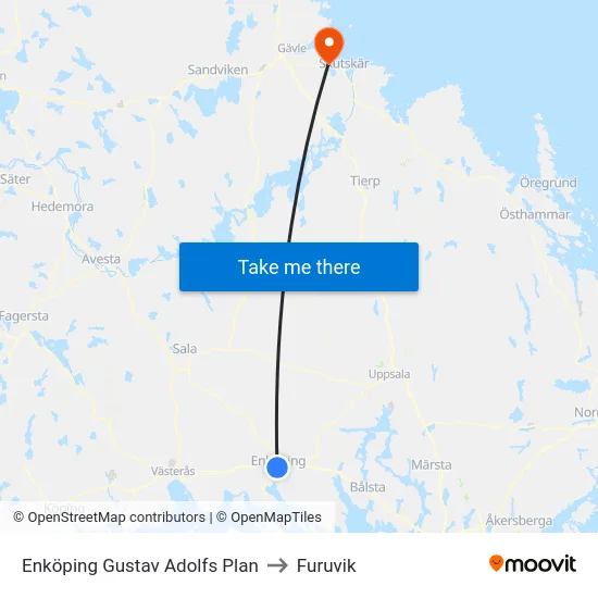 Enköping Gustav Adolfs Plan to Furuvik map