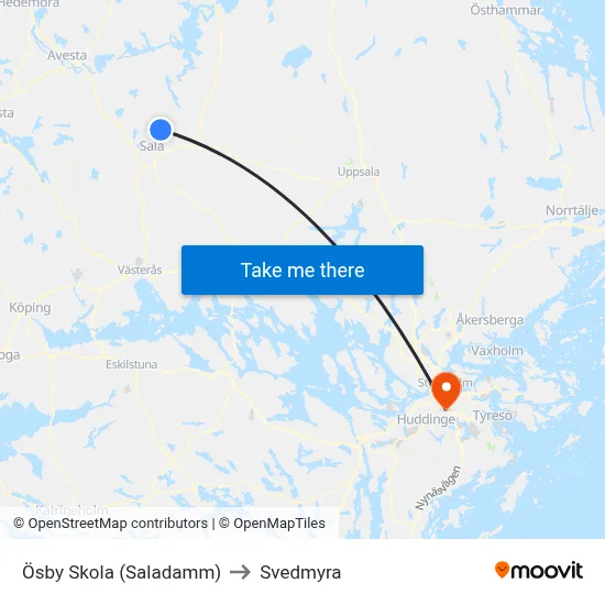 Ösby Skola (Saladamm) to Svedmyra map
