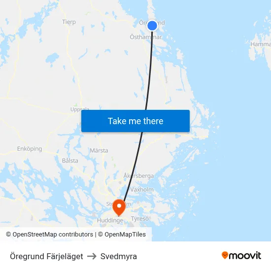 Öregrund Färjeläget to Svedmyra map