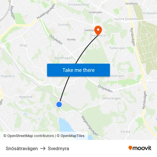 Snösätravägen to Svedmyra map