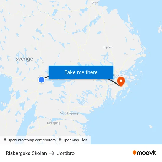Risbergska Skolan to Jordbro map