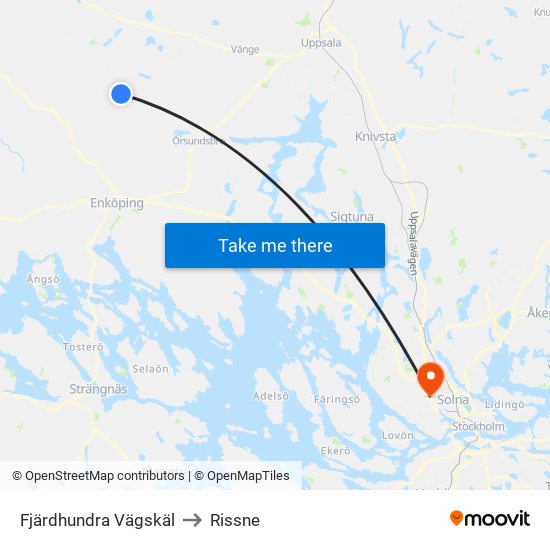 Fjärdhundra Vägskäl to Rissne map