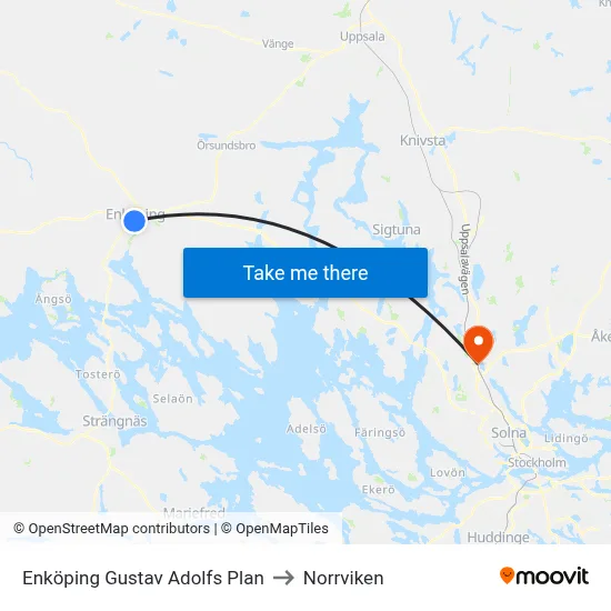 Enköping Gustav Adolfs Plan to Norrviken map