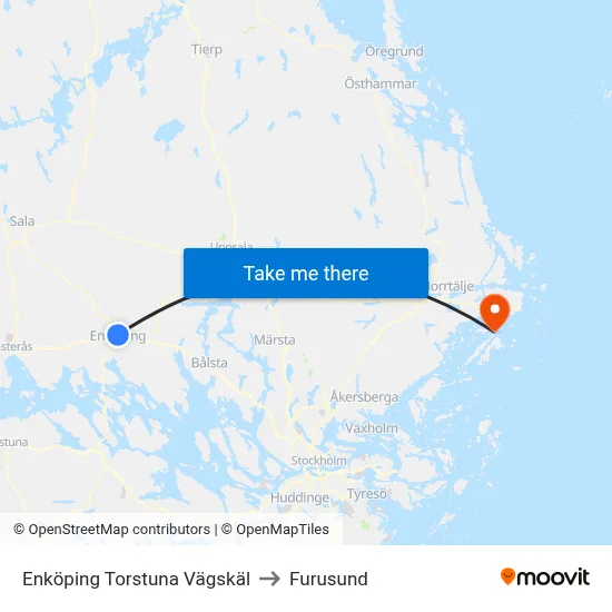Enköping Torstuna Vägskäl to Furusund map