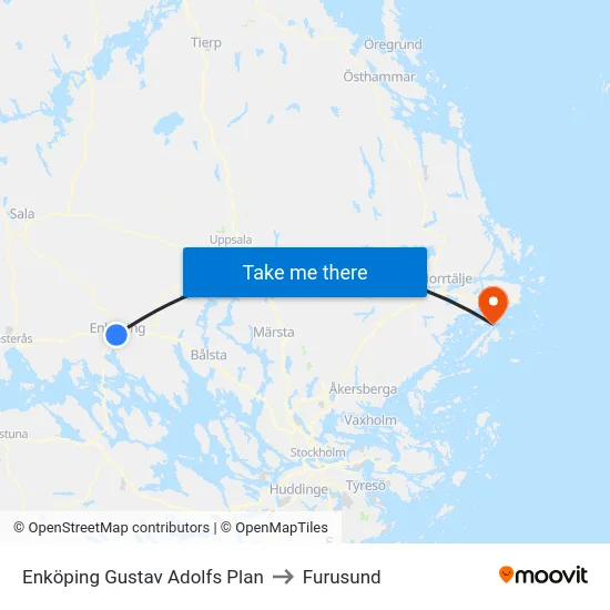 Enköping Gustav Adolfs Plan to Furusund map
