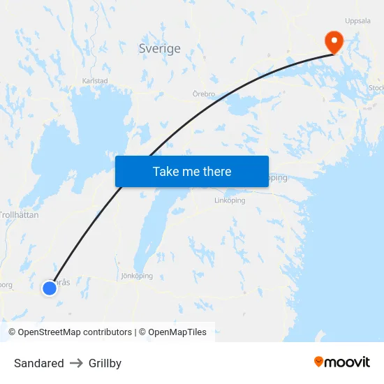 Sandared to Grillby map