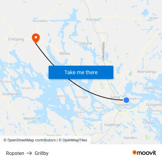Ropsten to Grillby map