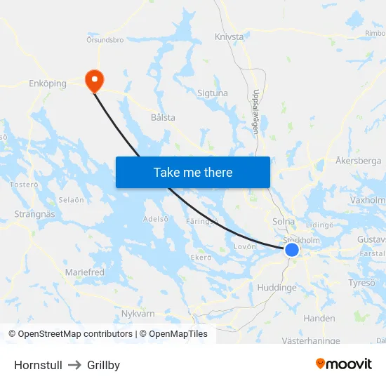 Hornstull to Grillby map
