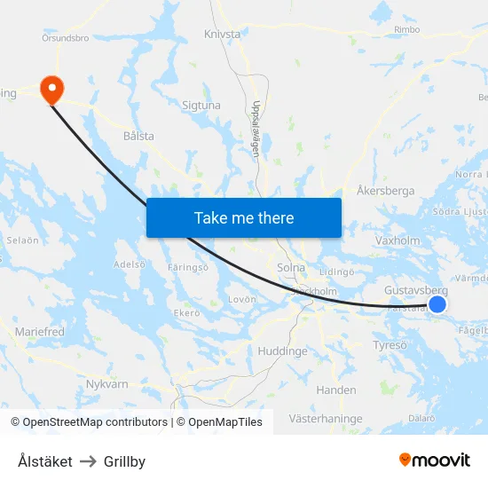 Ålstäket to Grillby map