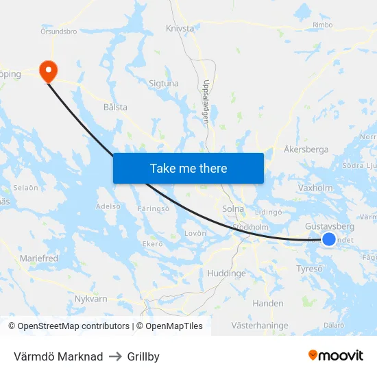Värmdö Marknad to Grillby map