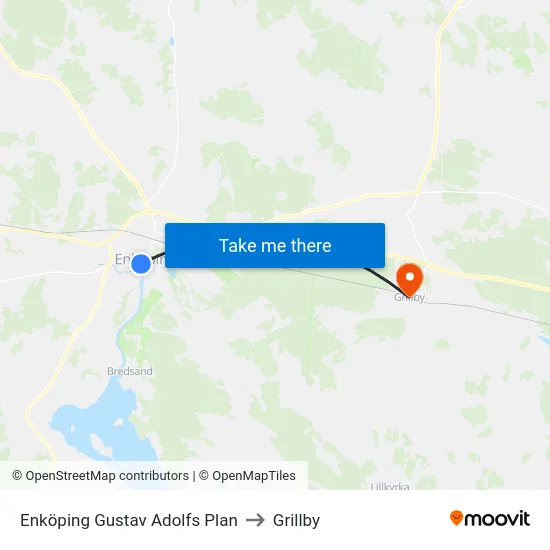 Enköping Gustav Adolfs Plan to Grillby map