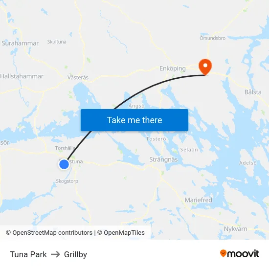 Tuna Park to Grillby map