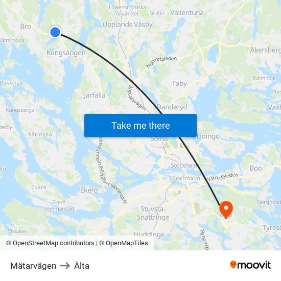 Mätarvägen to Älta map