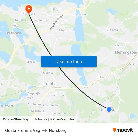 Gösta Frohms Väg to Norsborg map