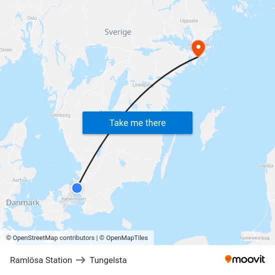 Ramlösa Station to Tungelsta map