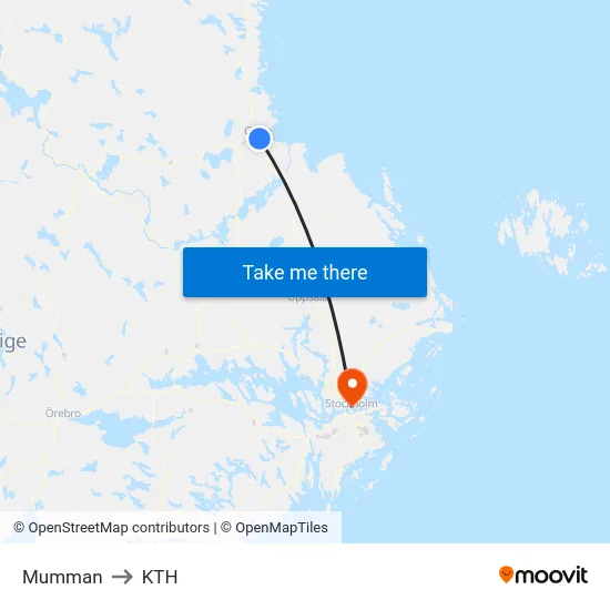 Mumman to KTH map