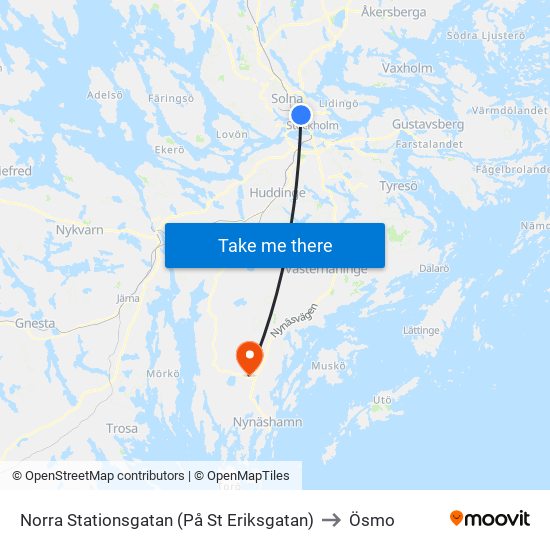 Norra Stationsgatan (På St Eriksgatan) to Ösmo map