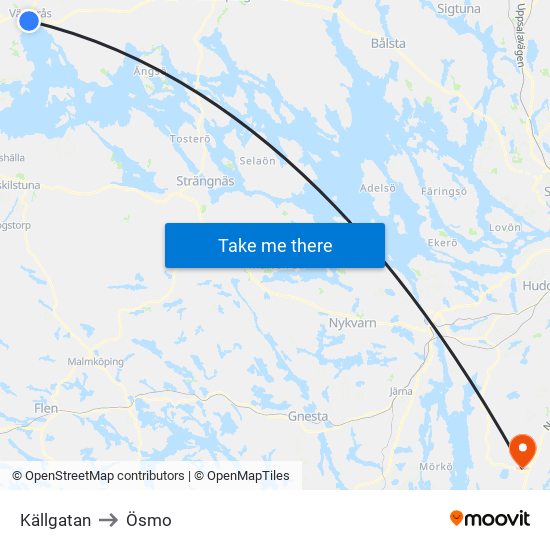 Källgatan to Ösmo map