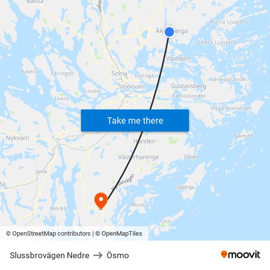 Slussbrovägen Nedre to Ösmo map