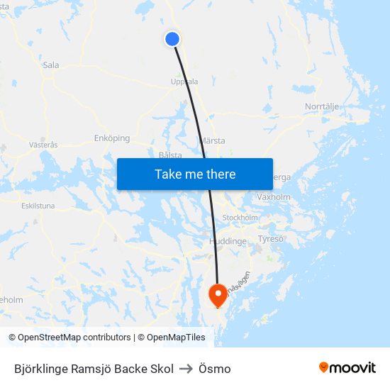 Björklinge Ramsjö Backe Skol to Ösmo map