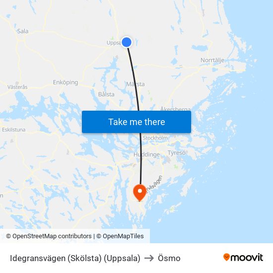 Idegransvägen (Skölsta) (Uppsala) to Ösmo map