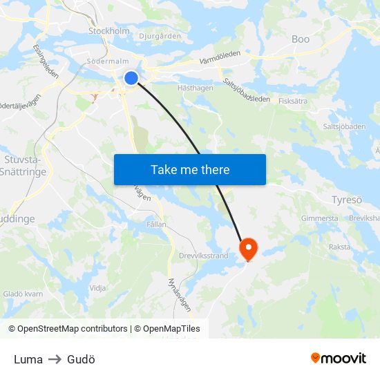 Luma to Gudö map