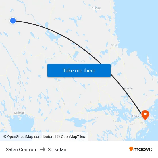 Sälen Centrum to Solsidan map
