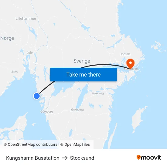 Kungshamn Busstation to Stocksund map