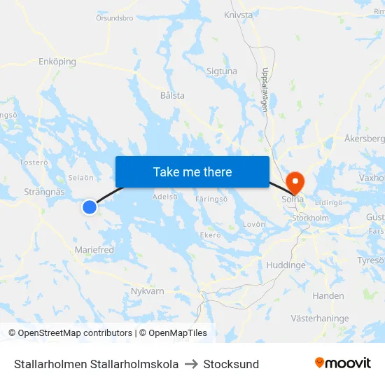 Stallarholmen Stallarholmskola to Stocksund map