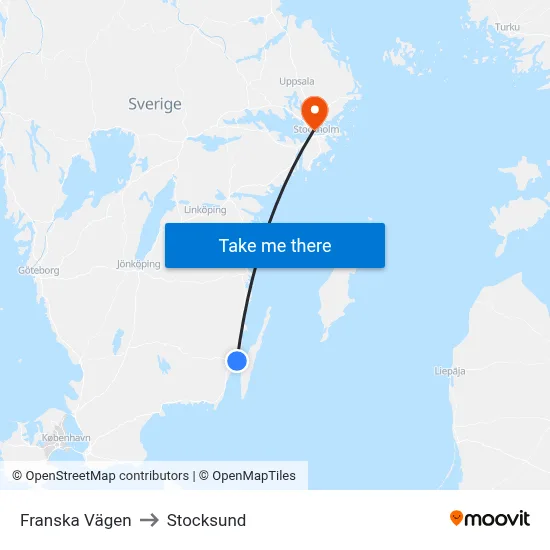 Franska Vägen to Stocksund map