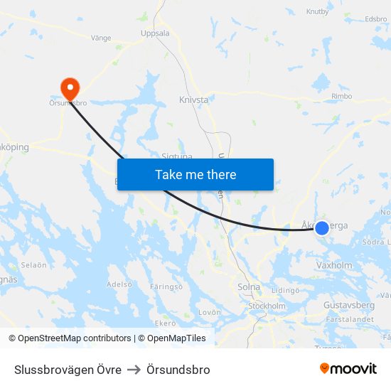 Slussbrovägen Övre to Örsundsbro map