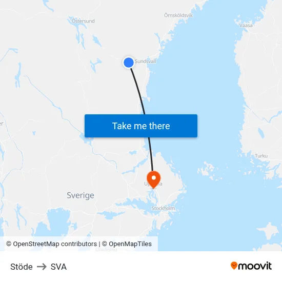 Stöde to SVA map