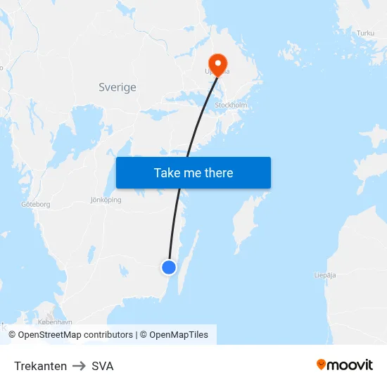 Trekanten to SVA map