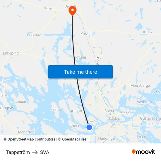 Tappström to SVA map