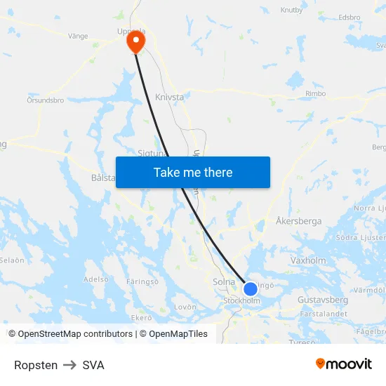 Ropsten to SVA map