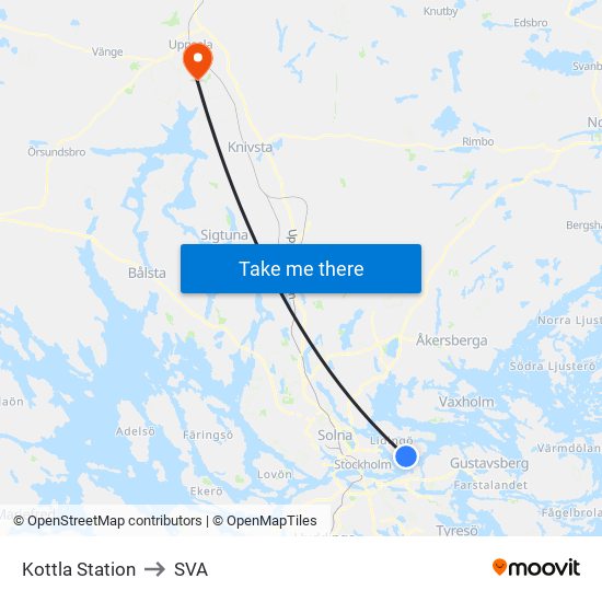 Kottla Station to SVA map