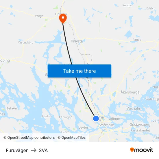 Furuvägen to SVA map