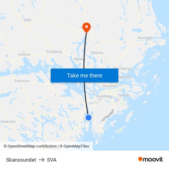 Skanssundet to SVA map