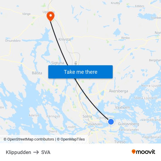 Klippudden to SVA map