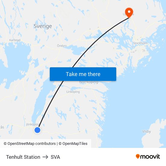 Tenhult Station to SVA map