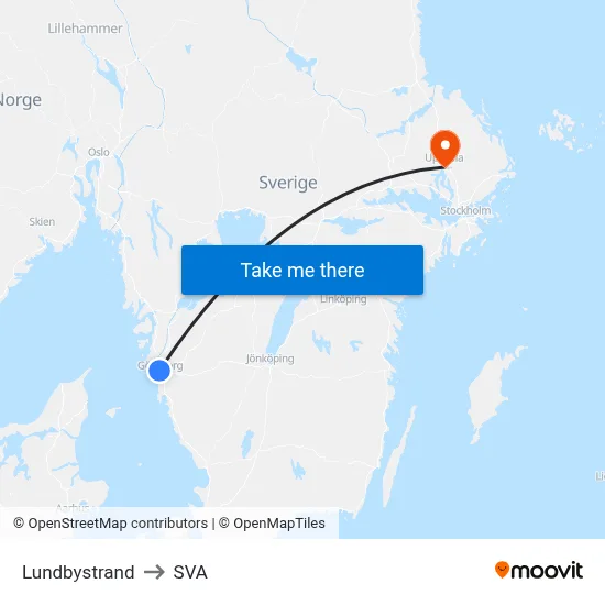 Lundbystrand to SVA map