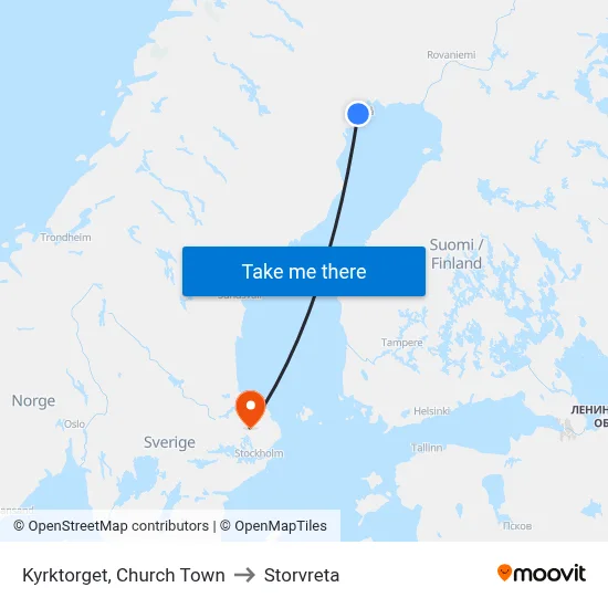 Kyrktorget, Church Town to Storvreta map
