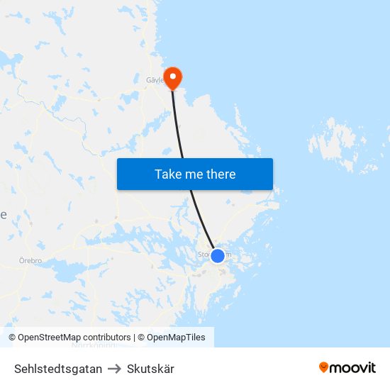 Sehlstedtsgatan to Skutskär map