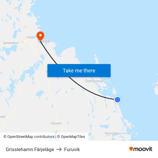 Grisslehamn Färjeläge to Furuvik map
