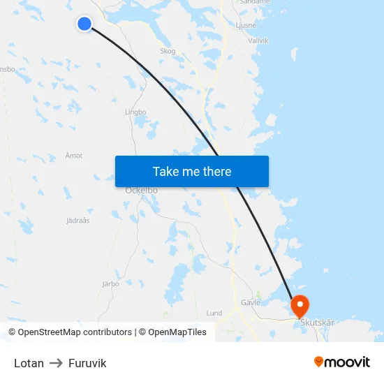 Lotan to Furuvik map