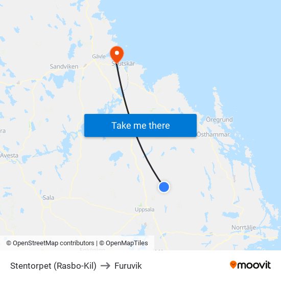 Stentorpet (Rasbo-Kil) to Furuvik map