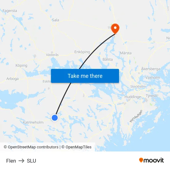 Flen to SLU map