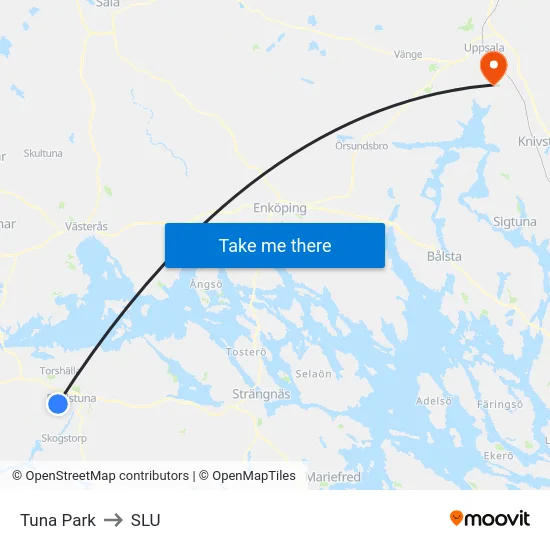 Tuna Park to SLU map
