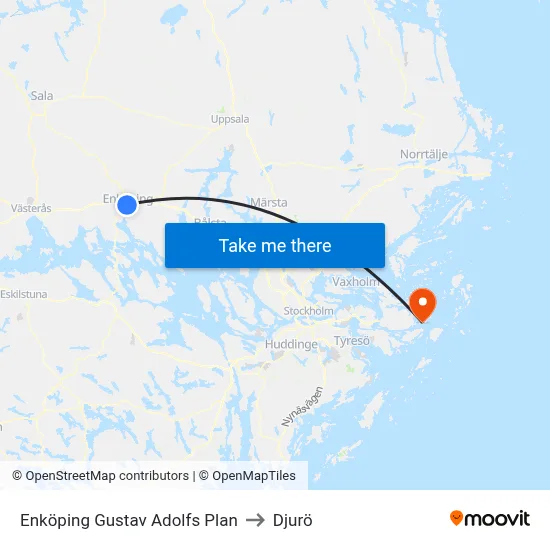 Enköping Gustav Adolfs Plan to Djurö map