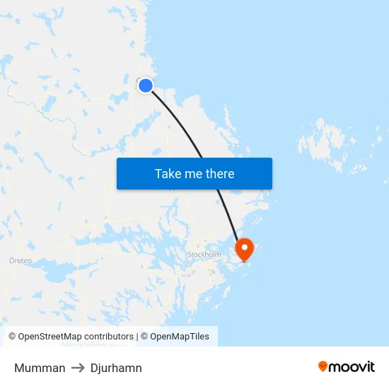Mumman to Djurhamn map